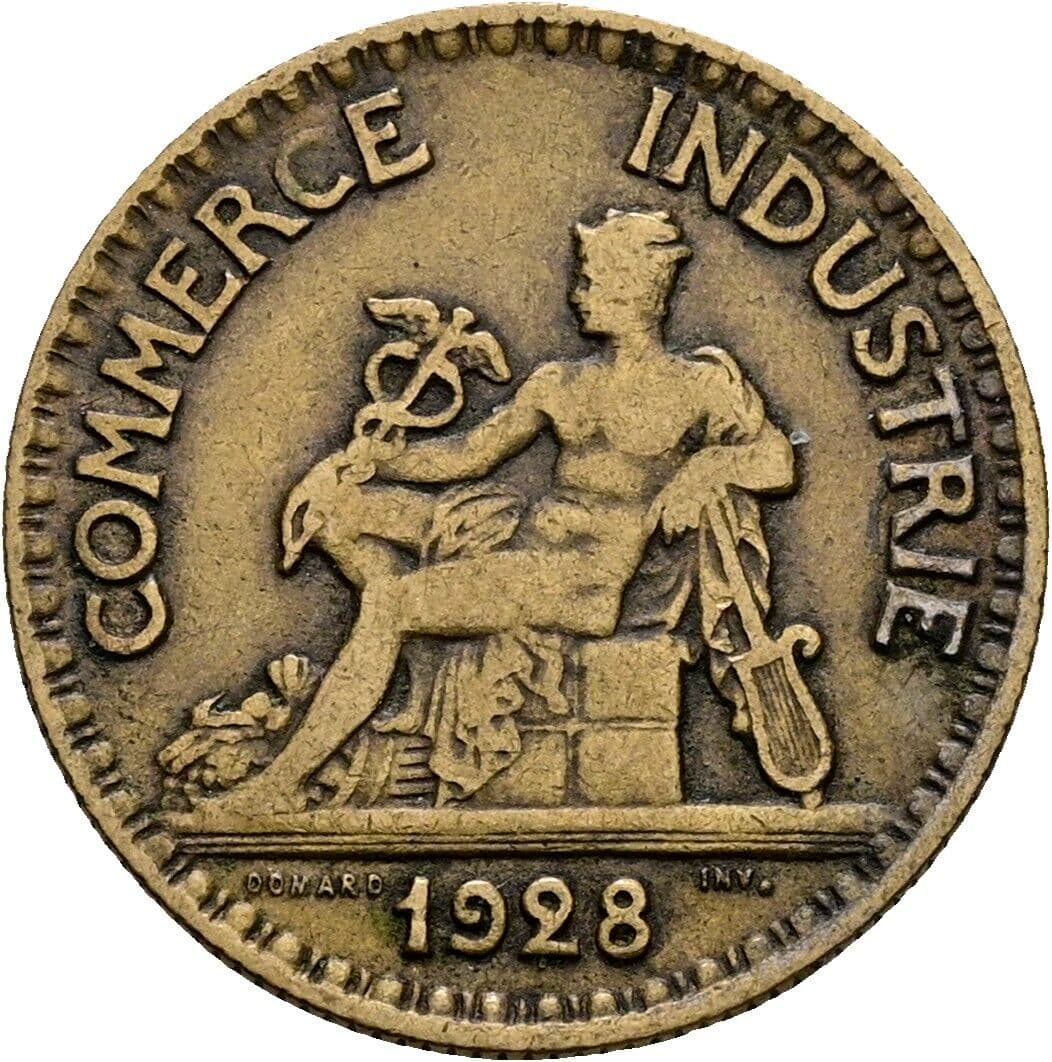 50 Centimes 1928 – Rückseite