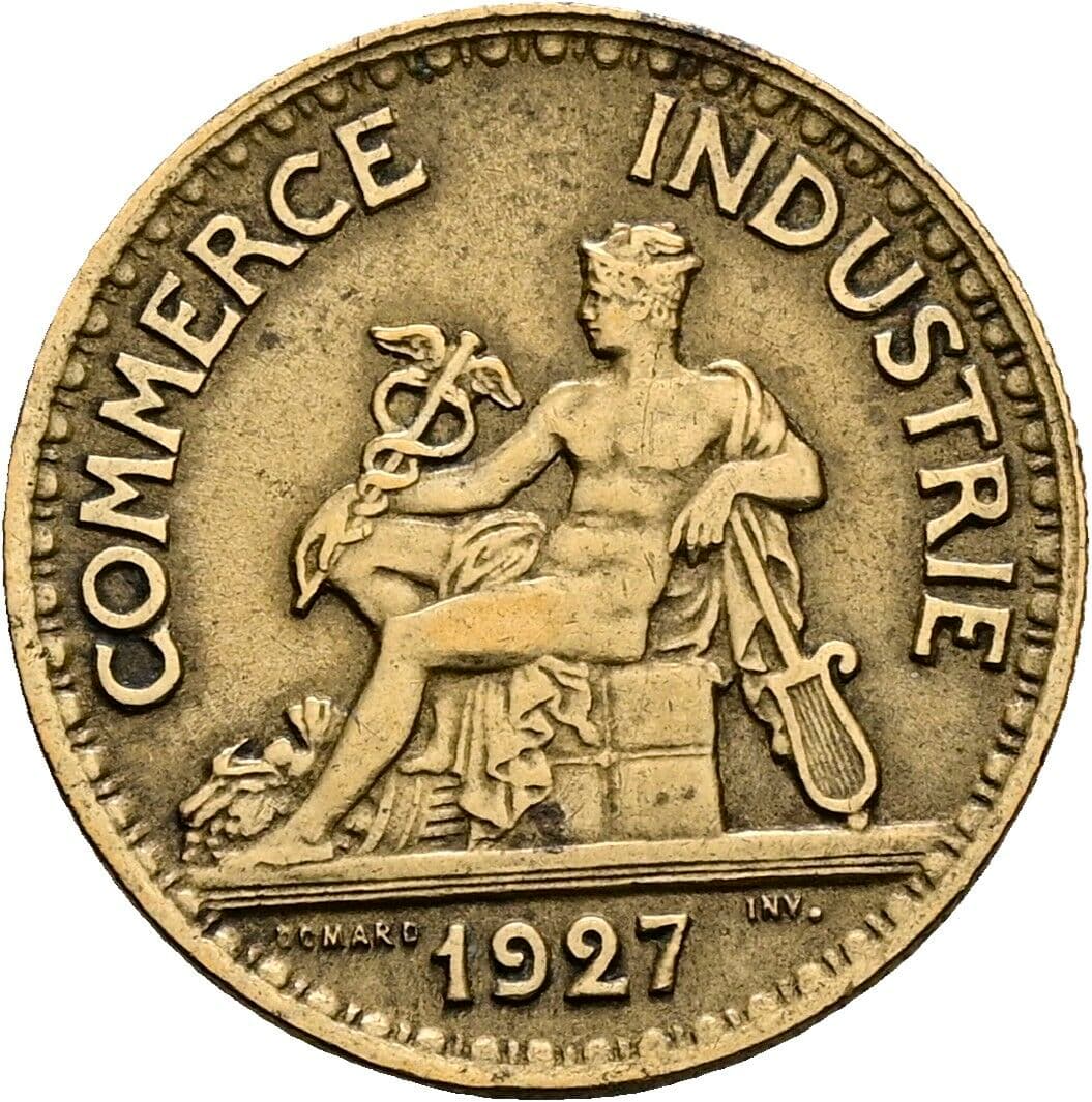 50 Centimes 1927 – Rückseite