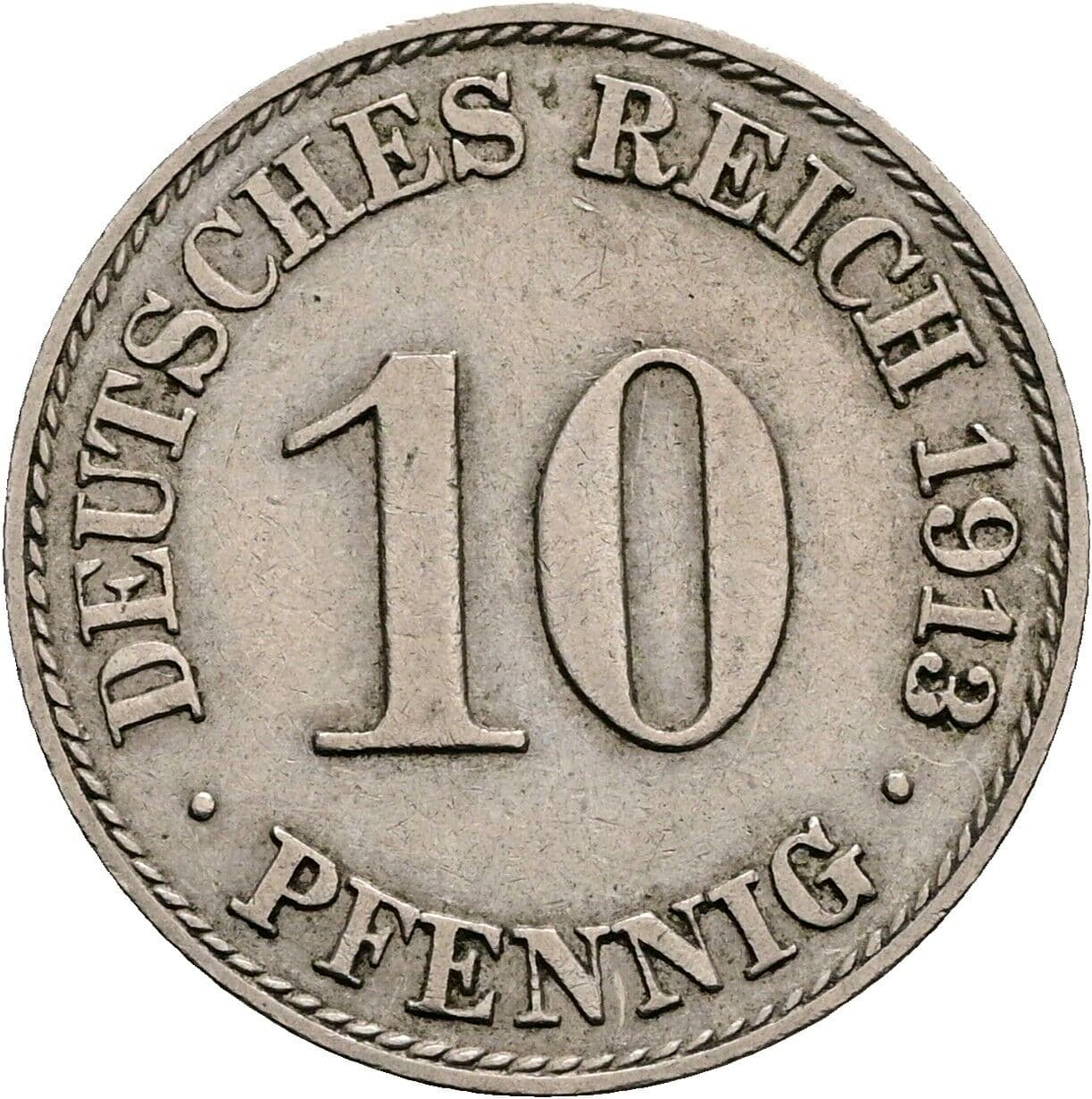 10 Pfennig 1913 A – Vorderseite