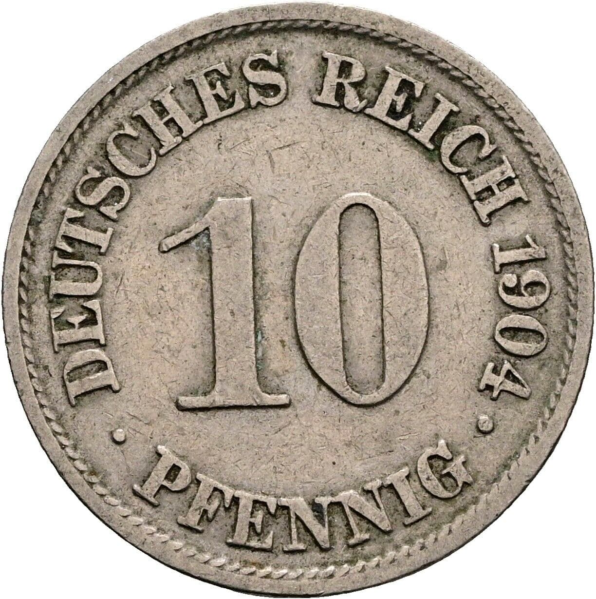10 Pfennig 1904 A – Vorderseite