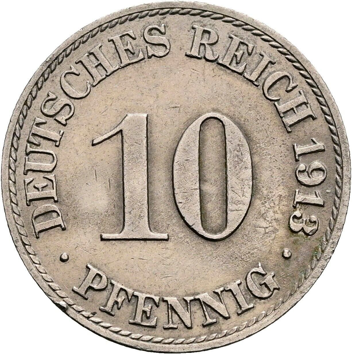 10 Pfennig 1913 A – Vorderseite
