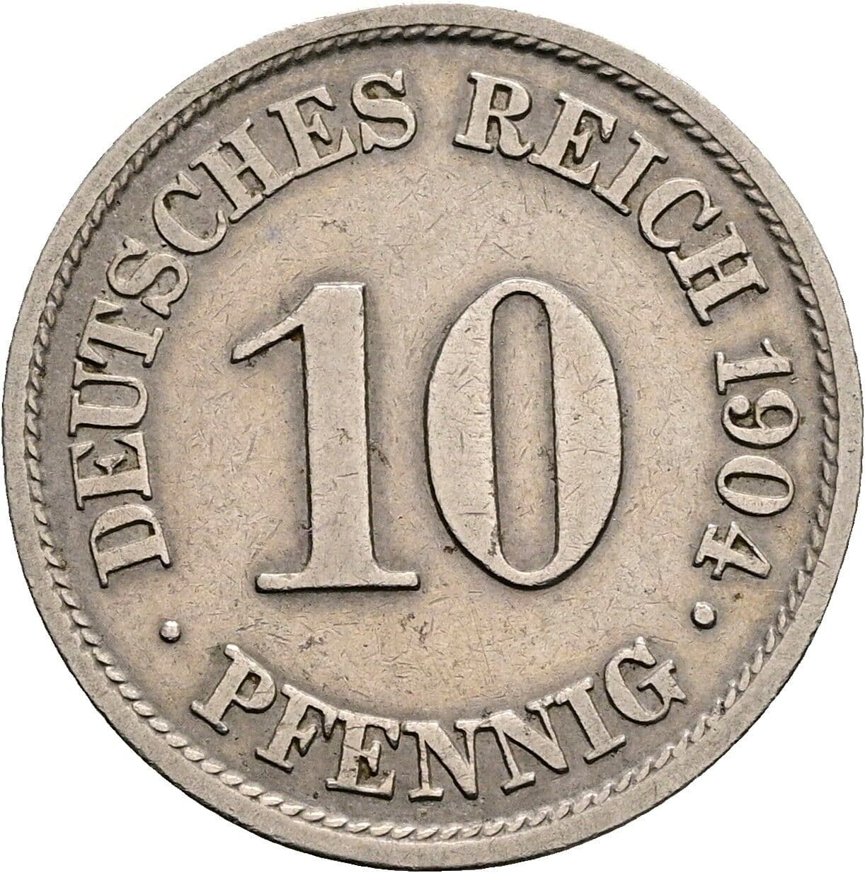 10 Pfennig 1904 A – Vorderseite