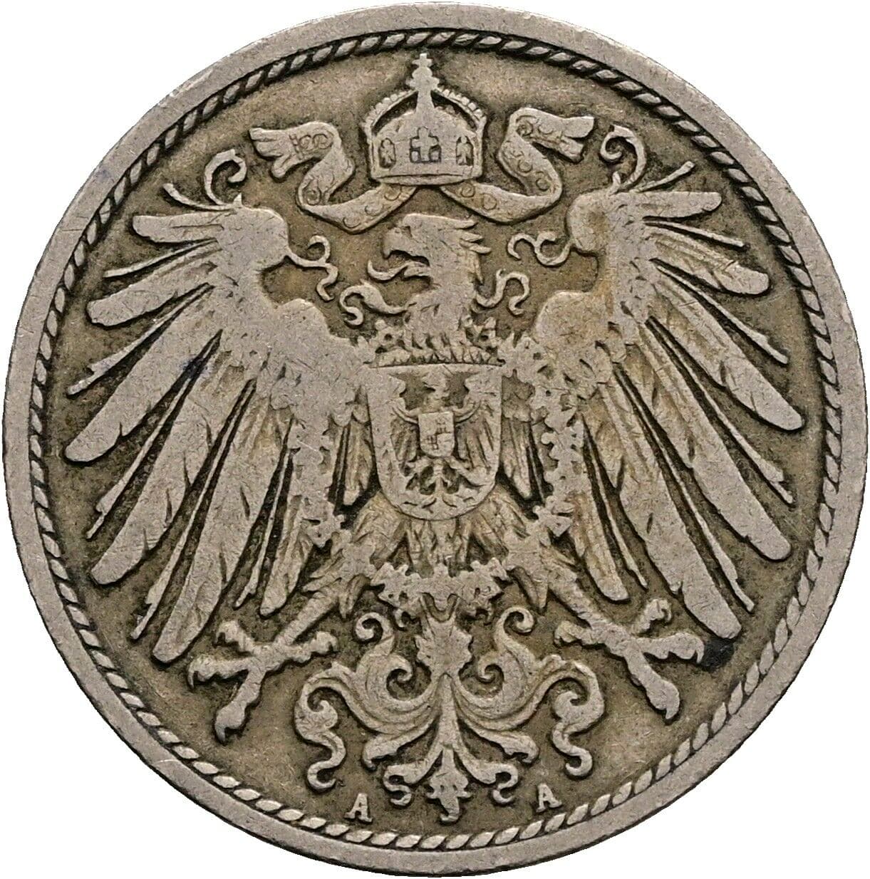 10 Pfennig 1905 A – Rückseite