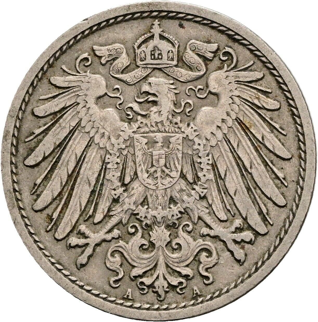 10 Pfennig 1906 A – Rückseite
