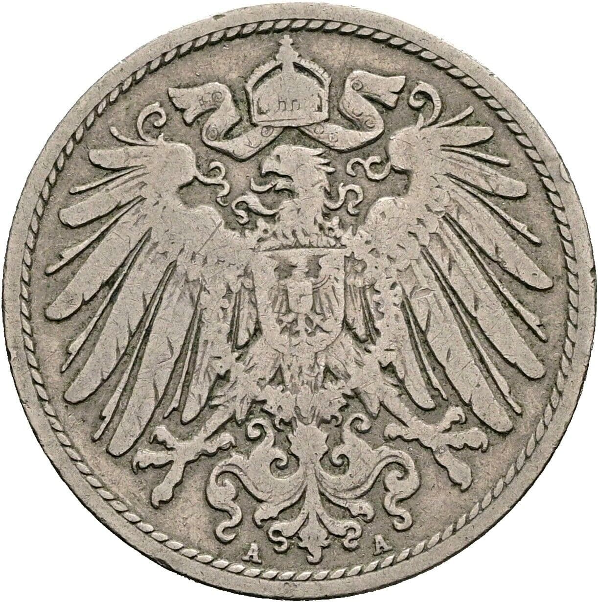 10 Pfennig 1899 A – Rückseite