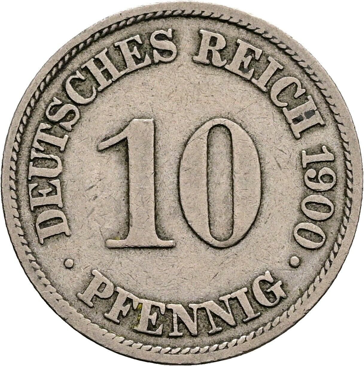 10 Pfennig 1900 A – Vorderseite