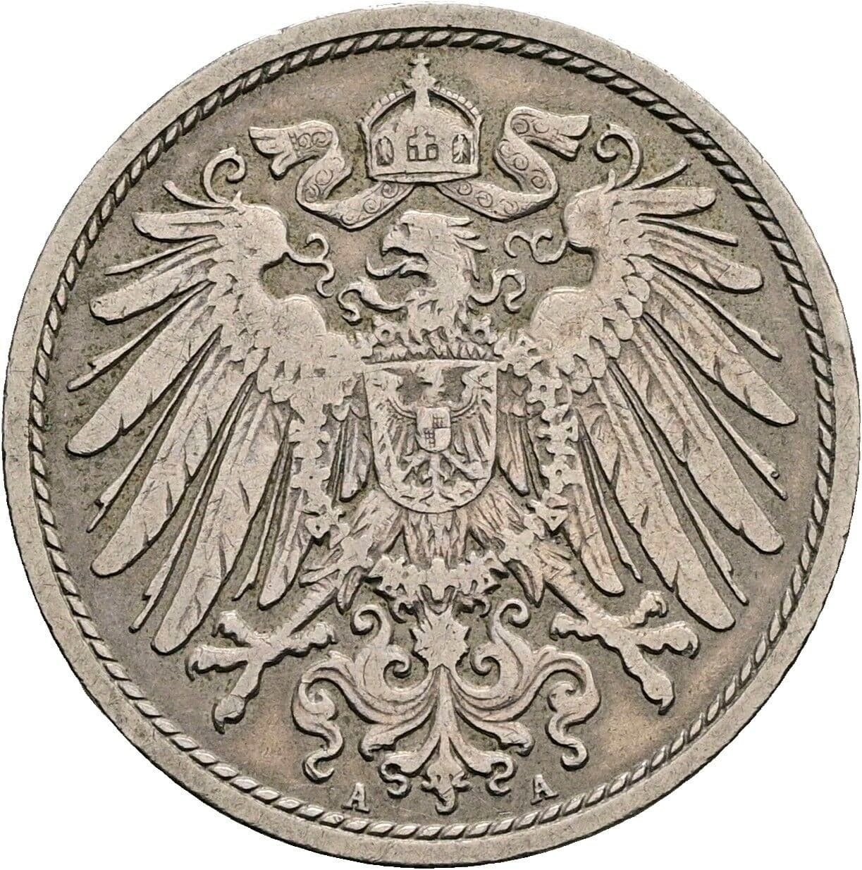 10 Pfennig 1901 A – Rückseite