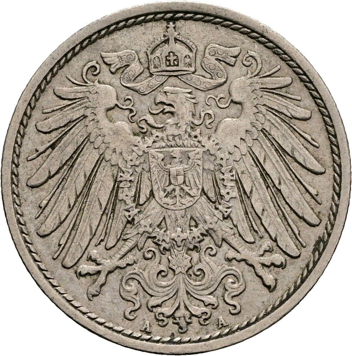 10 Pfennig 1914 A – Rückseite