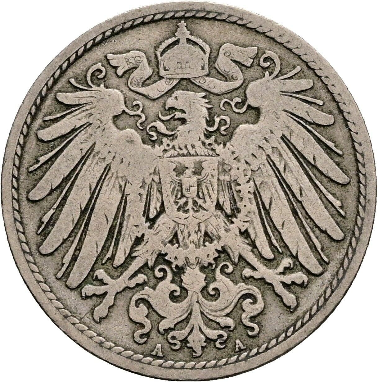 10 Pfennig 1900 A – Rückseite
