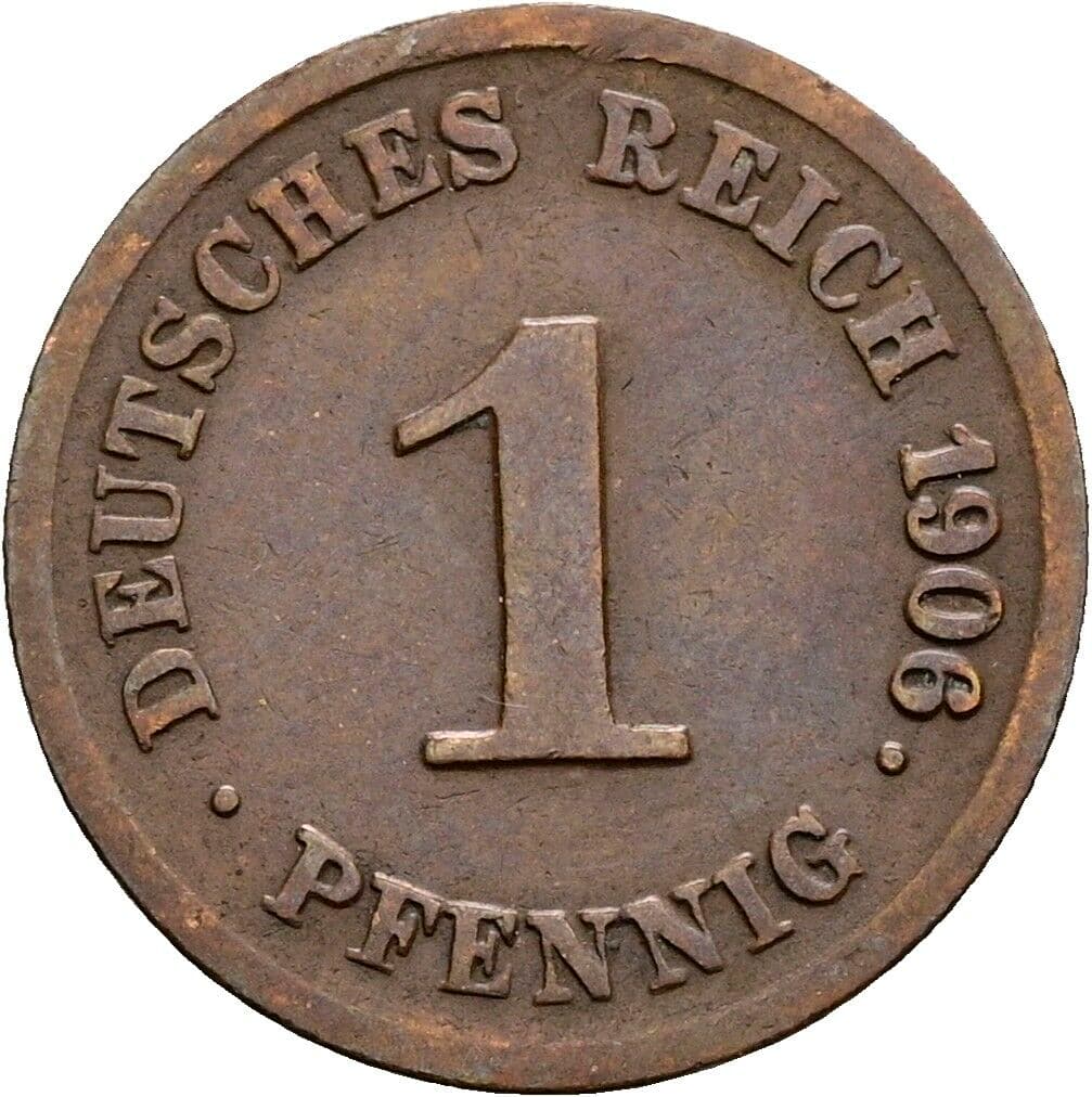 1 Pfennig 1906 G – Vorderseite