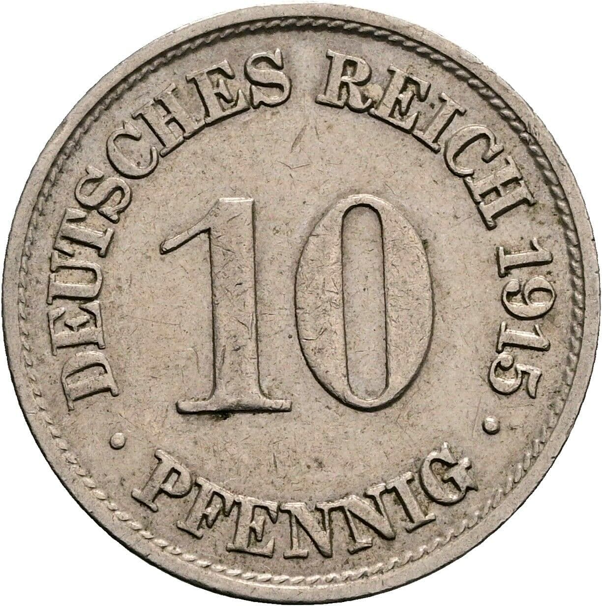 10 Pfennig 1915 A – Vorderseite