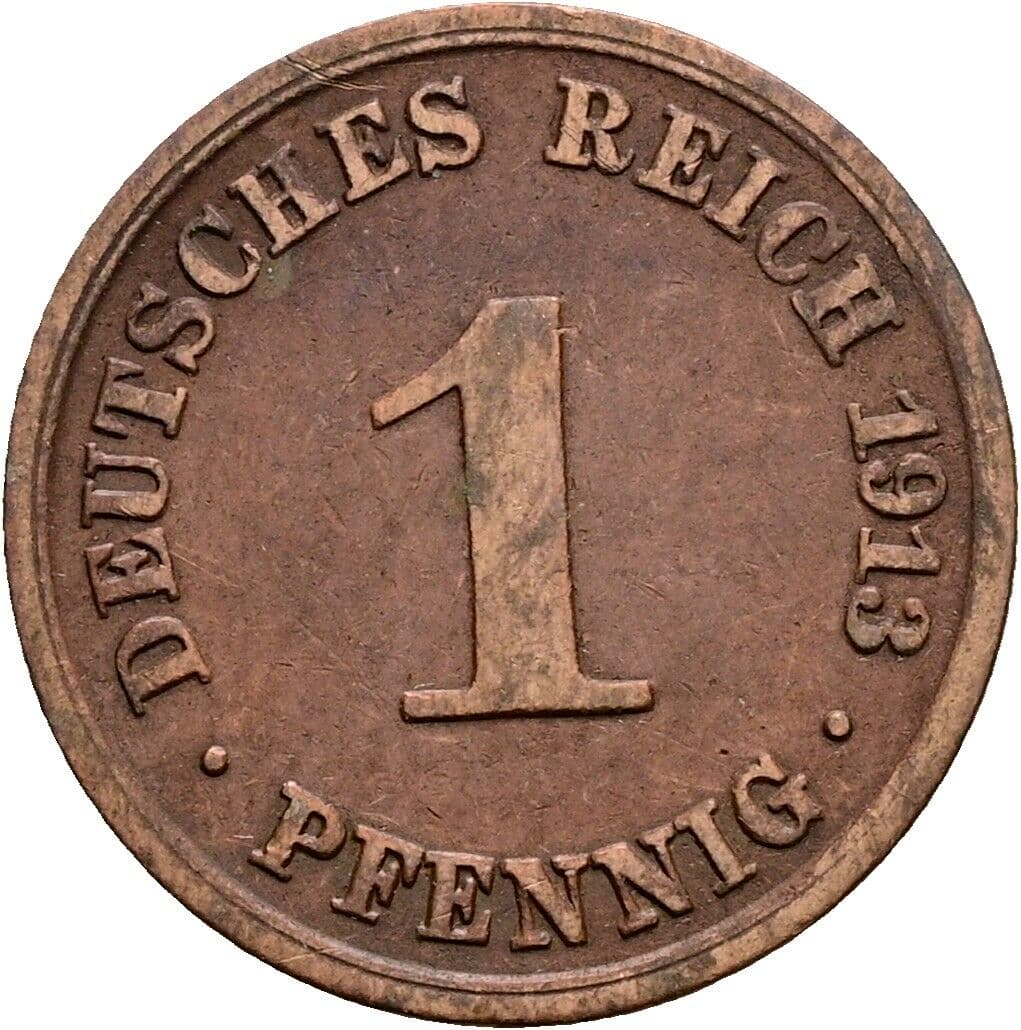 1 Pfennig 1913 A – Vorderseite