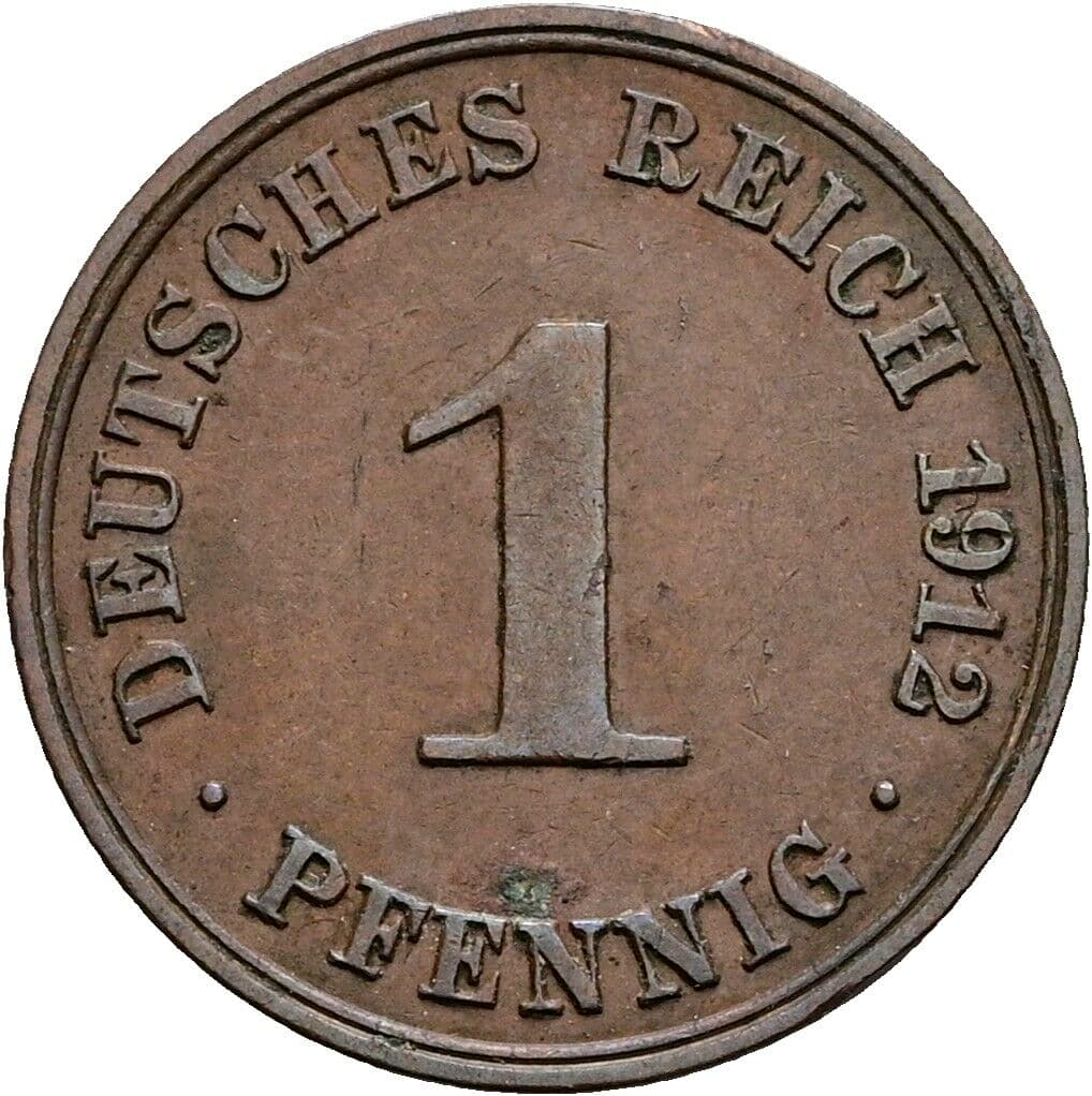 1 Pfennig 1912 A – Vorderseite
