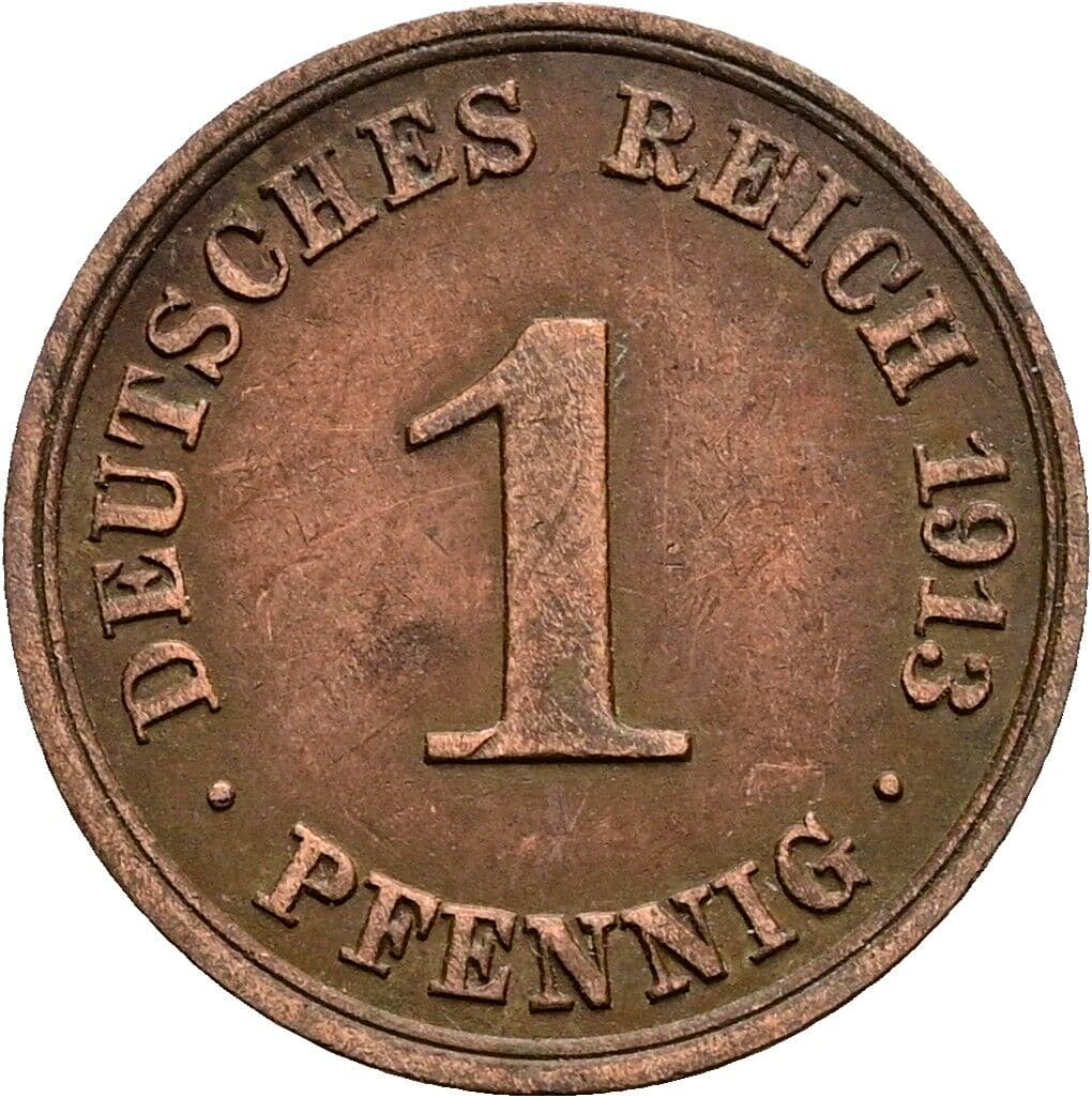 1 Pfennig 1913 A – Vorderseite