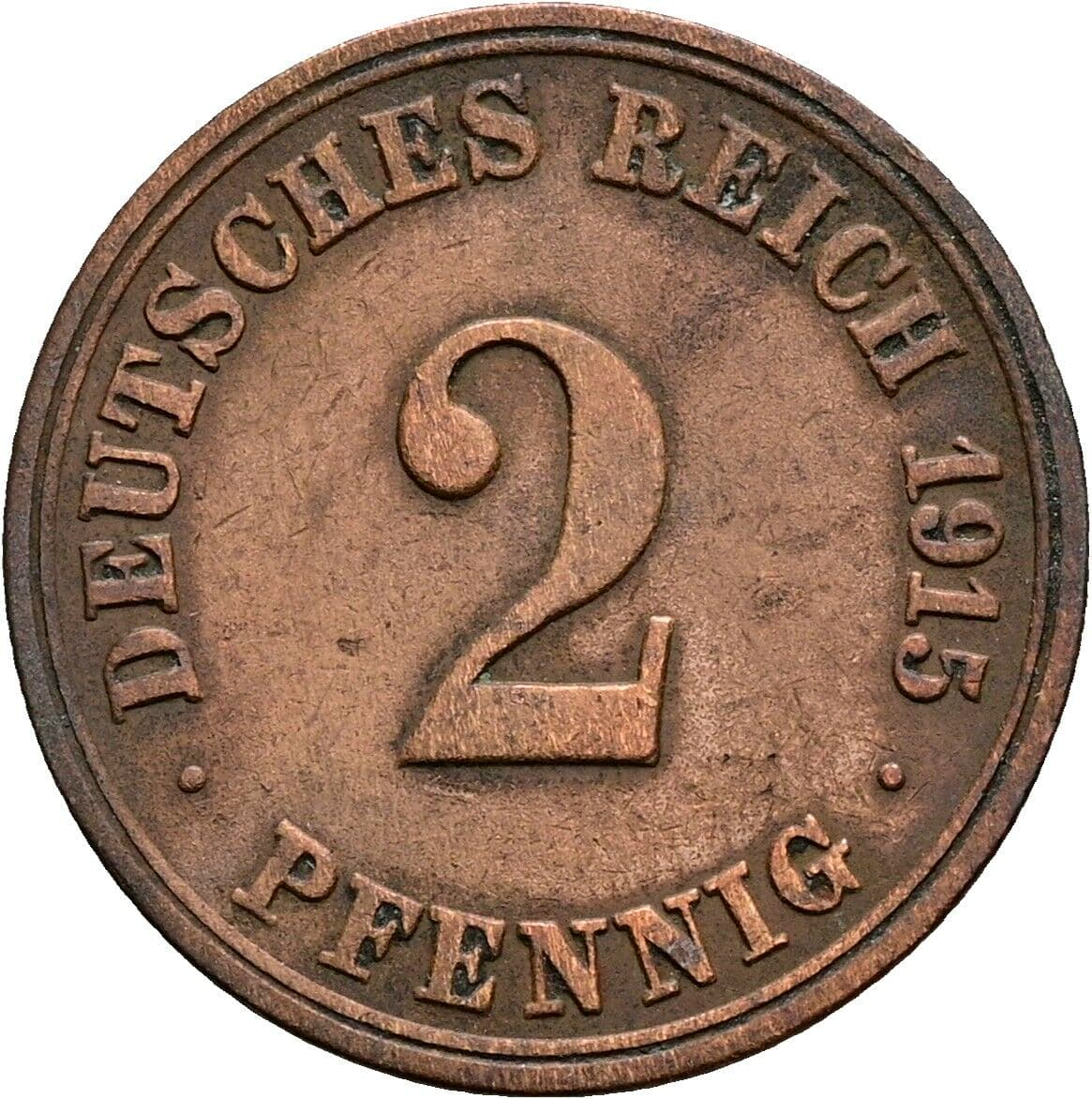 2 Pfennig 1915 A – Vorderseite