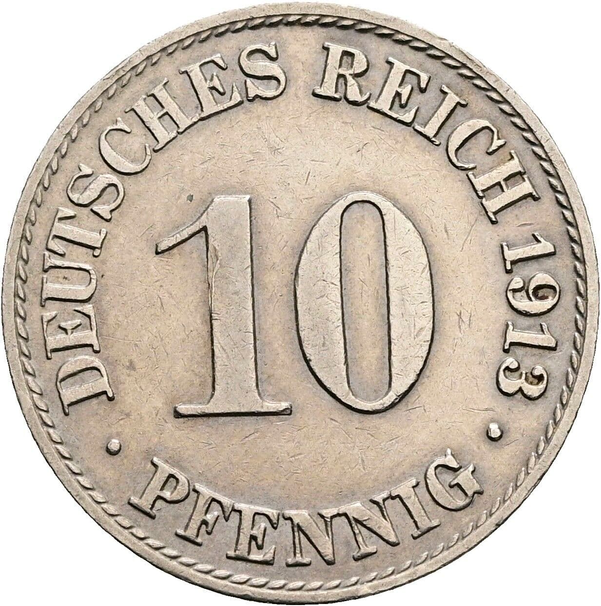 10 Pfennig 1913 A – Vorderseite