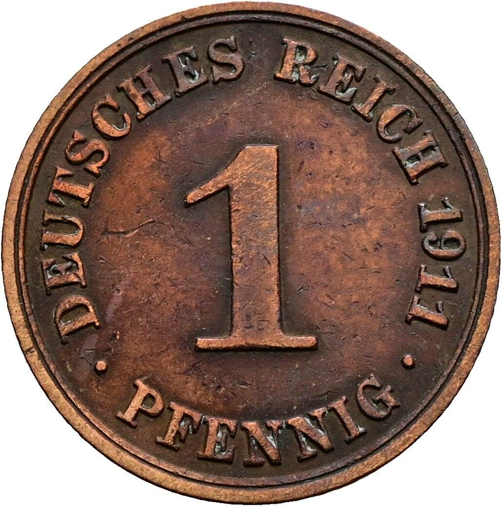 1 Pfennig 1911 A – Vorderseite