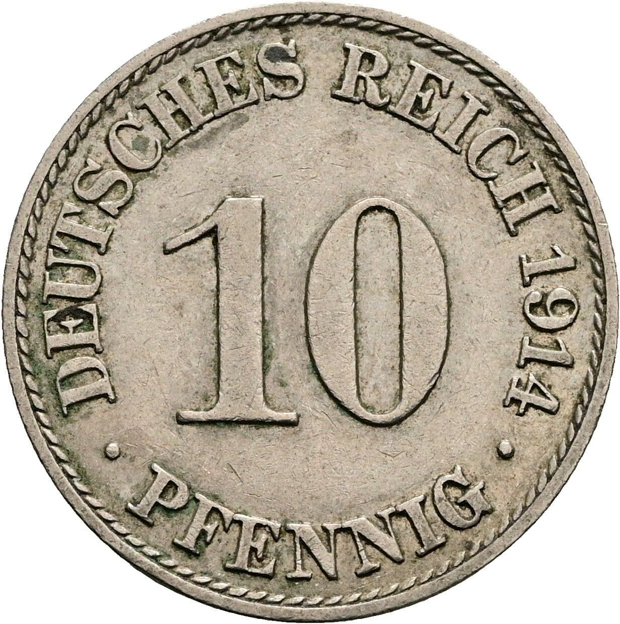 10 Pfennig 1914 A – Vorderseite