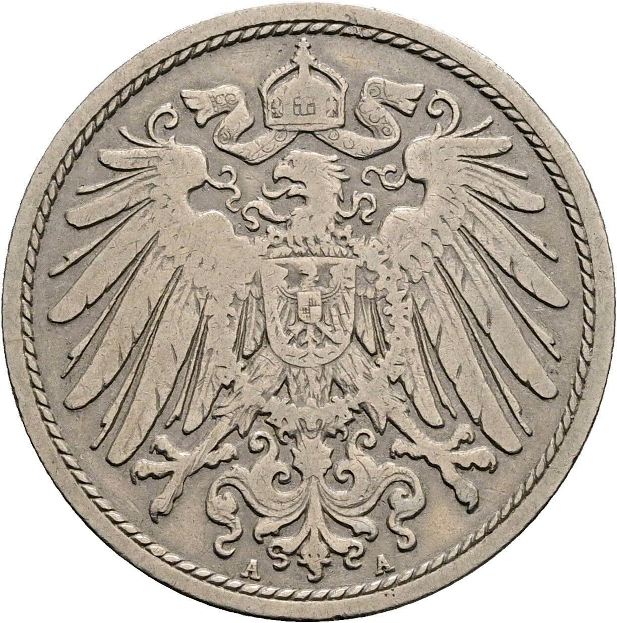 10 Pfennig 1901 A – Rückseite
