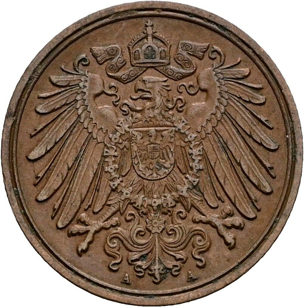 1 Pfennig 1912 A – Rückseite