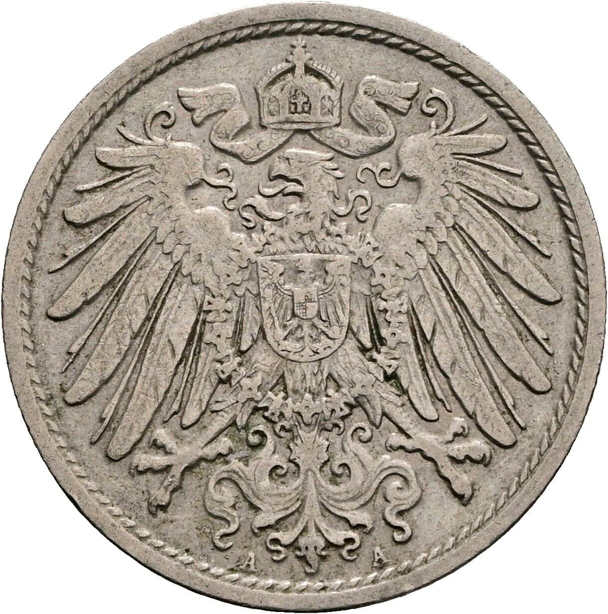 10 Pfennig 1911 A – Rückseite