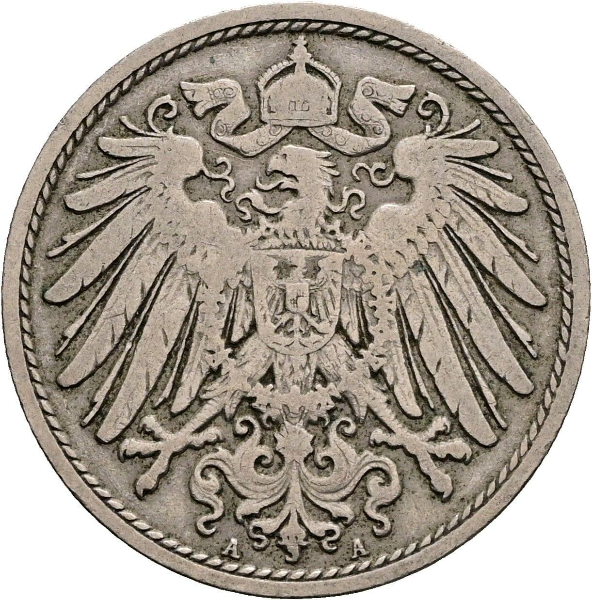 10 Pfennig 1901 A – Rückseite