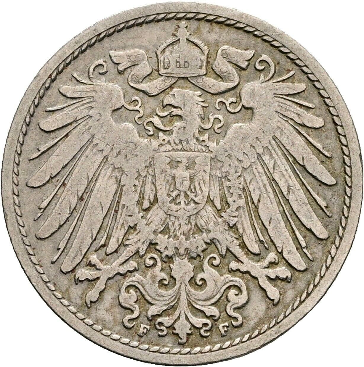10 Pfennig 1898 F – Rückseite