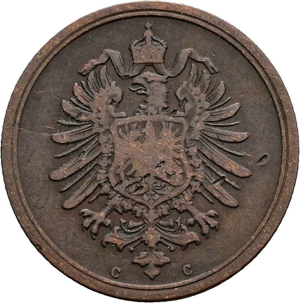 1 Pfennig 1876 C – Rückseite