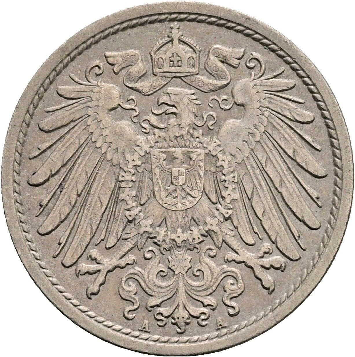 10 Pfennig 1911 A – Rückseite