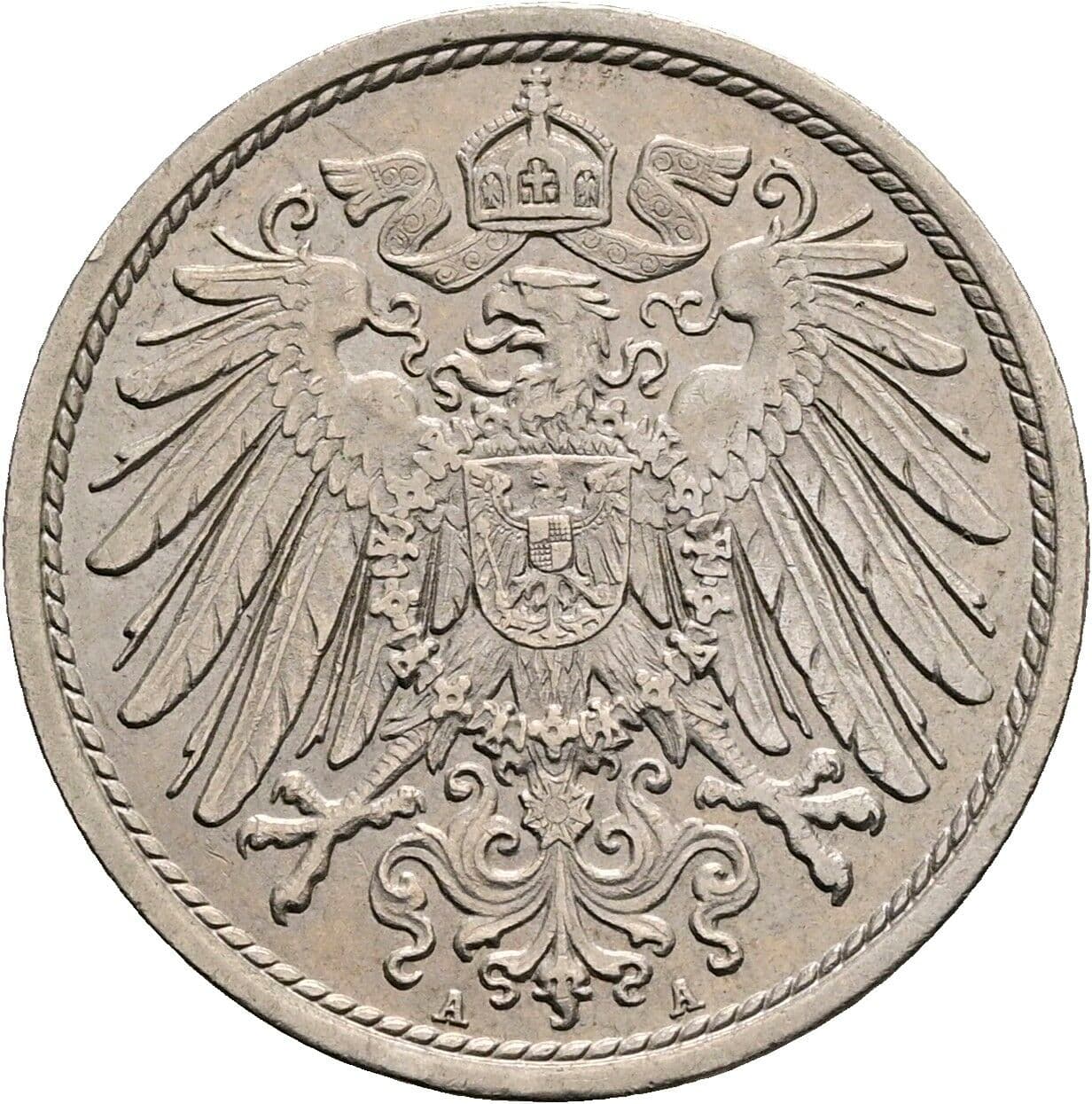 10 Pfennig 1912 A – Rückseite
