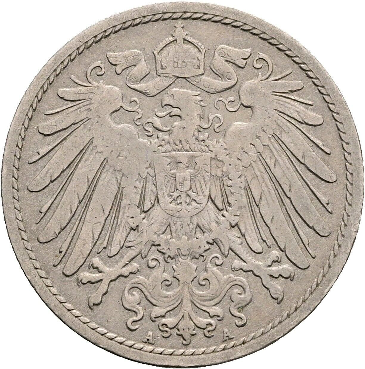10 Pfennig 1901 A – Rückseite