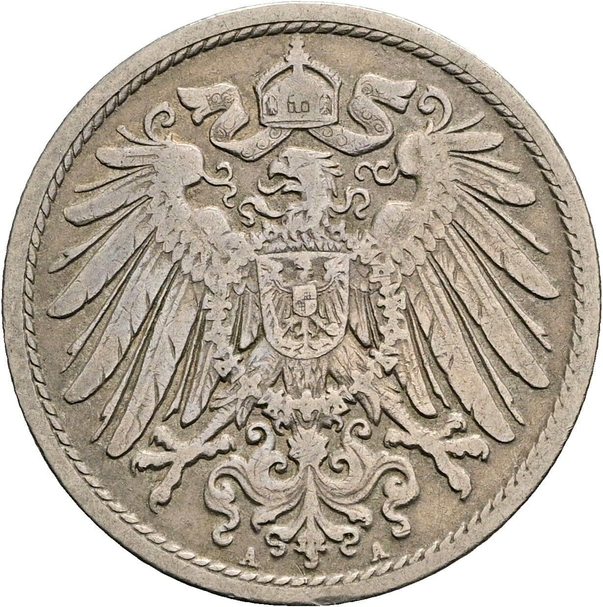 10 Pfennig 1905 A – Rückseite