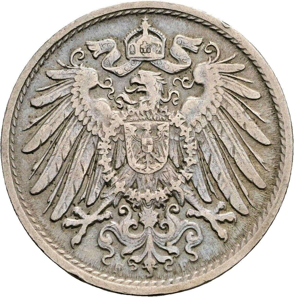 10 Pfennig 1907 F – Rückseite
