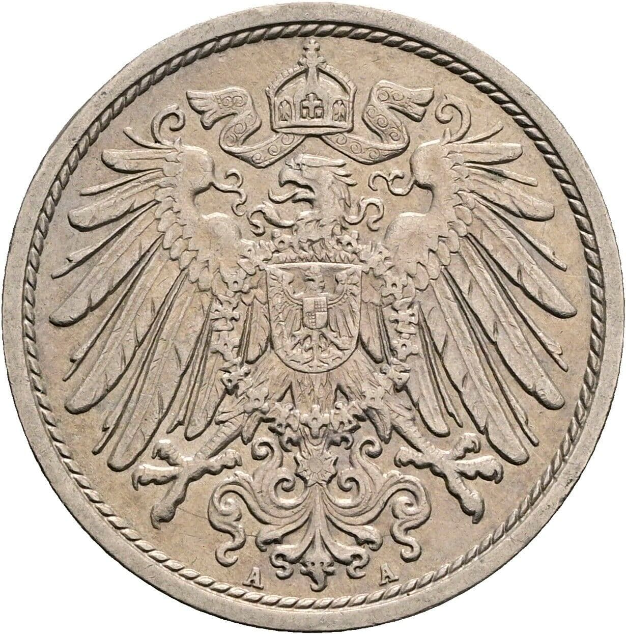 10 Pfennig 1914 A – Rückseite