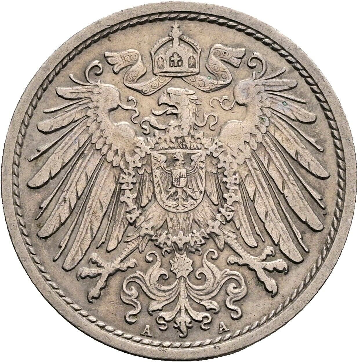 10 Pfennig 1911 A – Rückseite