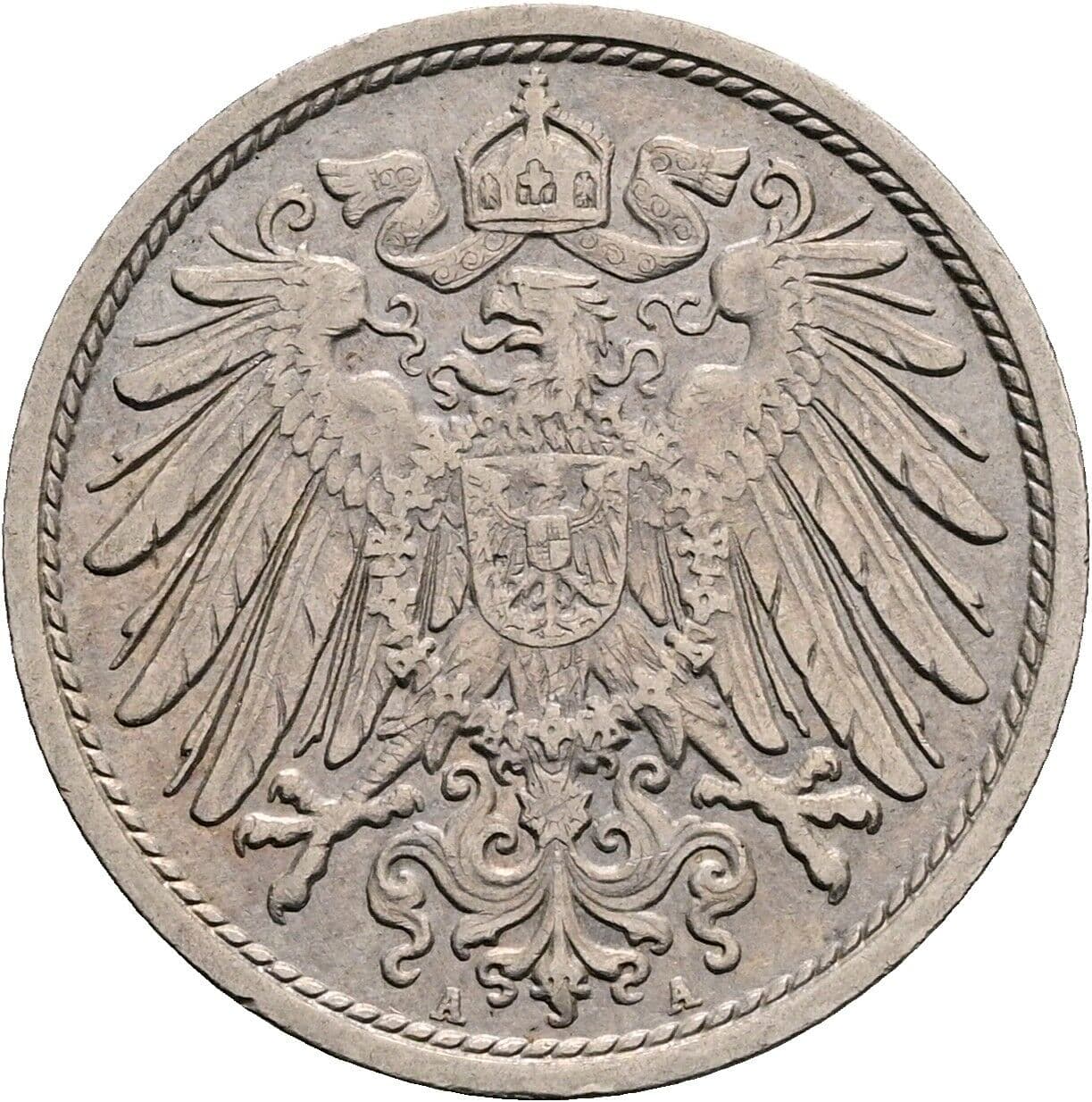10 Pfennig 1912 A – Rückseite