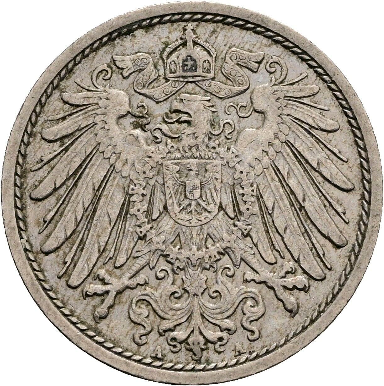 10 Pfennig 1912 A – Rückseite