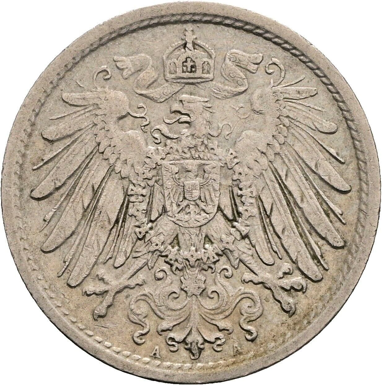10 Pfennig 1914 A – Rückseite