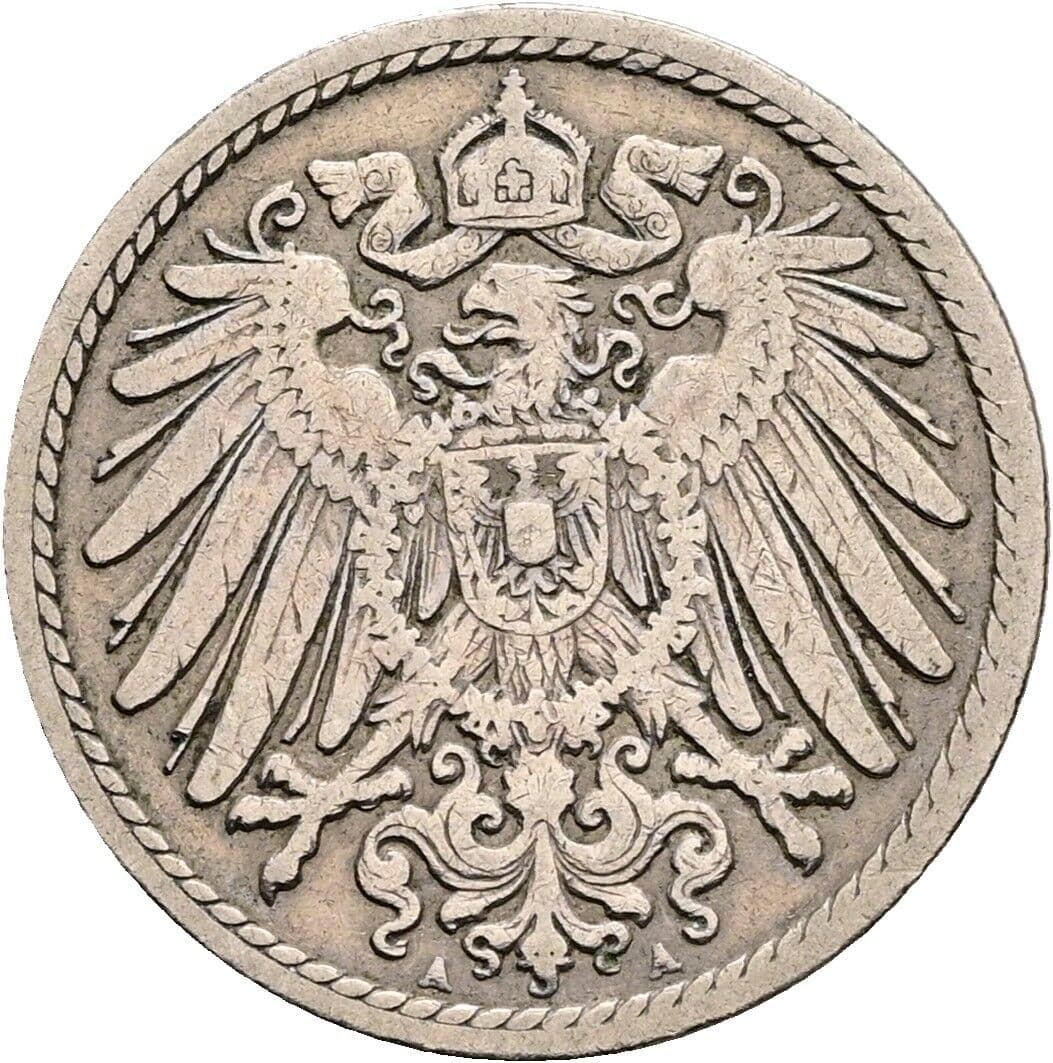 5 Pfennig 1898 A – Rückseite