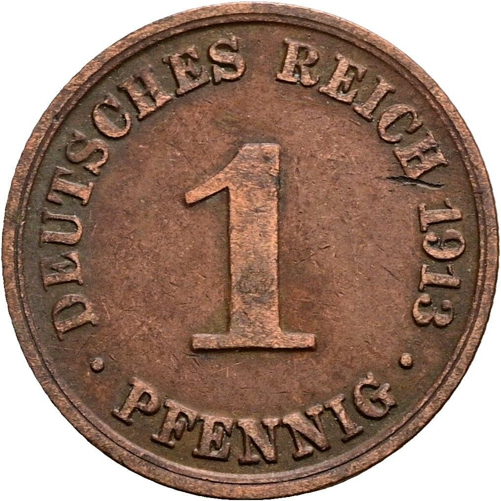 1 Pfennig 1913 A – Vorderseite