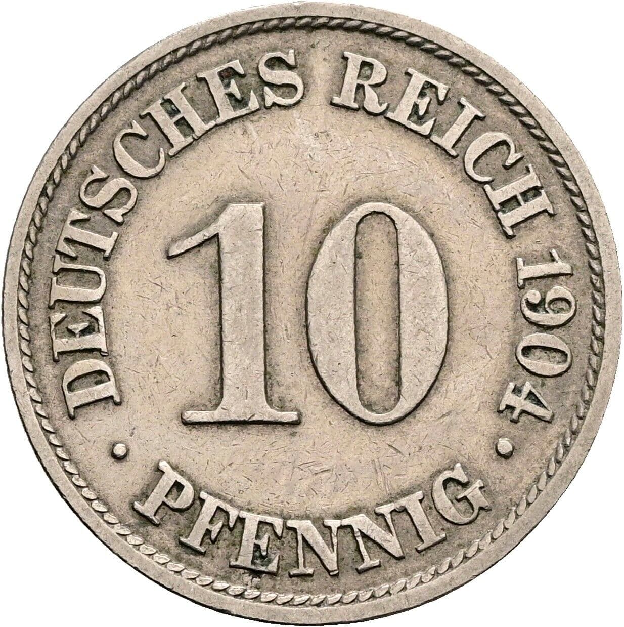 10 Pfennig 1904 A – Vorderseite