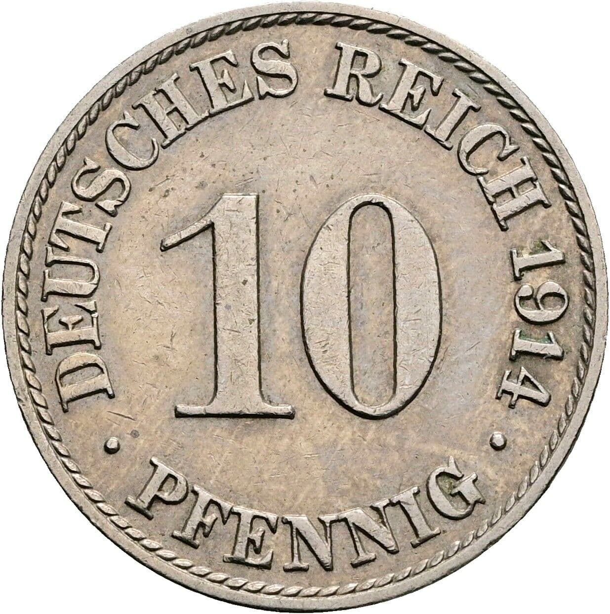 10 Pfennig 1914 A – Vorderseite