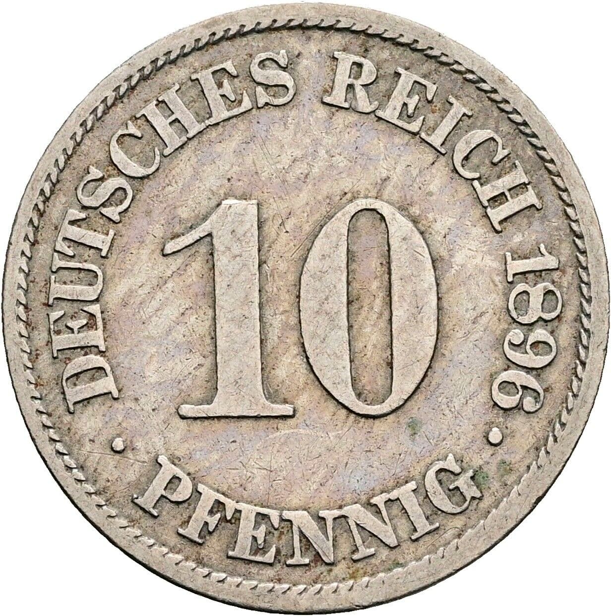 10 Pfennig 1896 A – Vorderseite