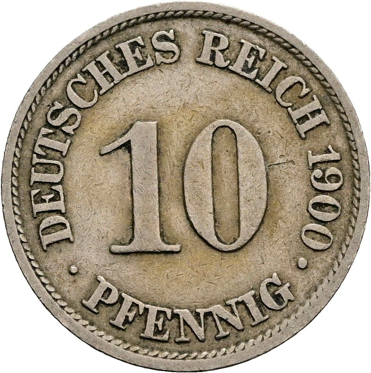 10 Pfennig 1900 A – Vorderseite