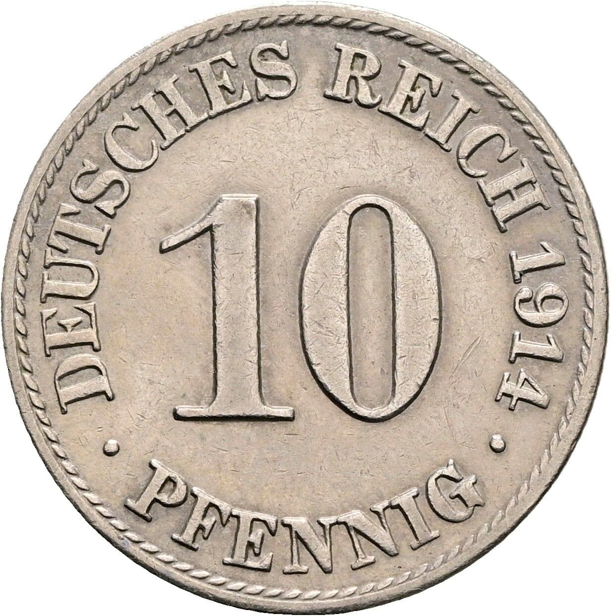 10 Pfennig 1914 A – Vorderseite