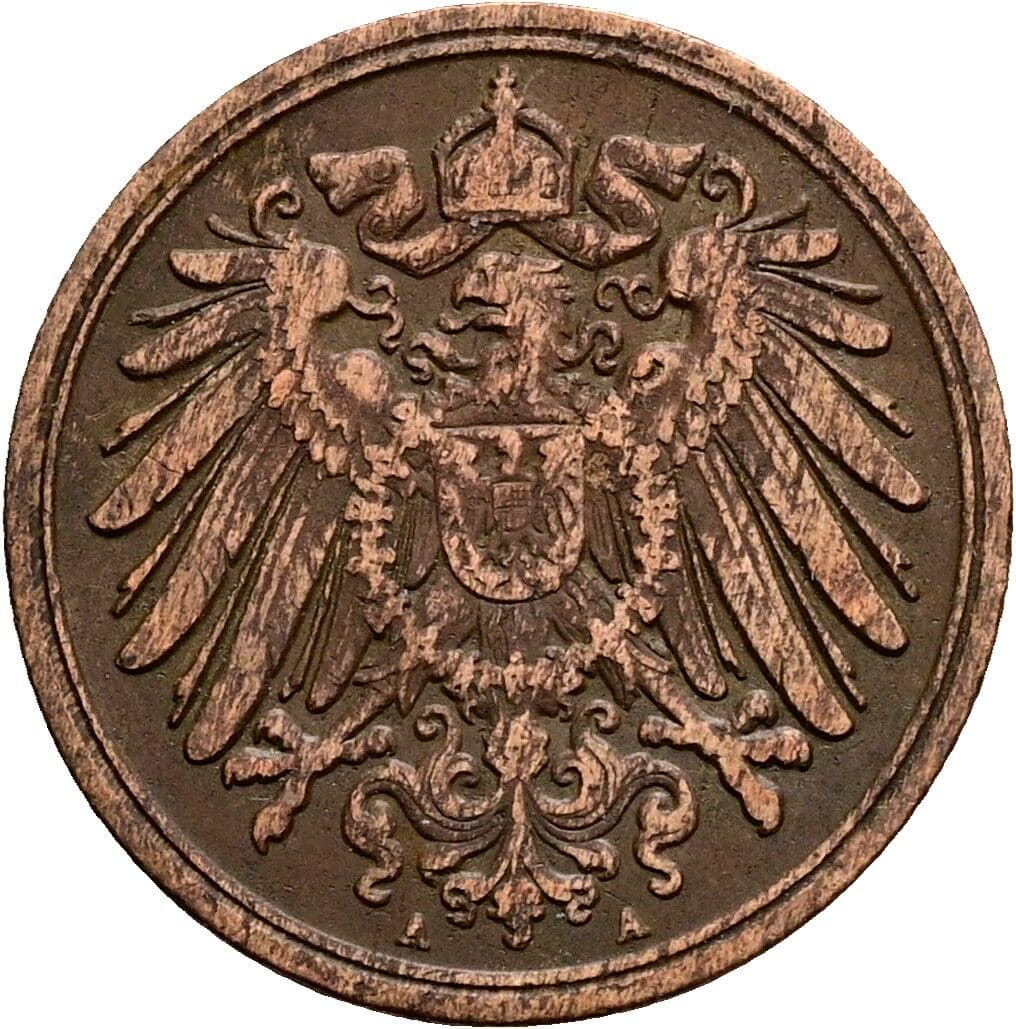 1 Pfennig 1909 A – Rückseite