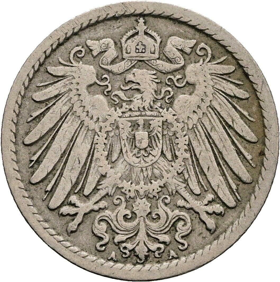 5 Pfennig 1905 A – Rückseite