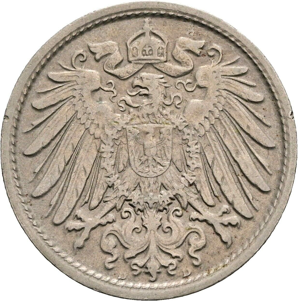 10 Pfennig 1912 D – Rückseite