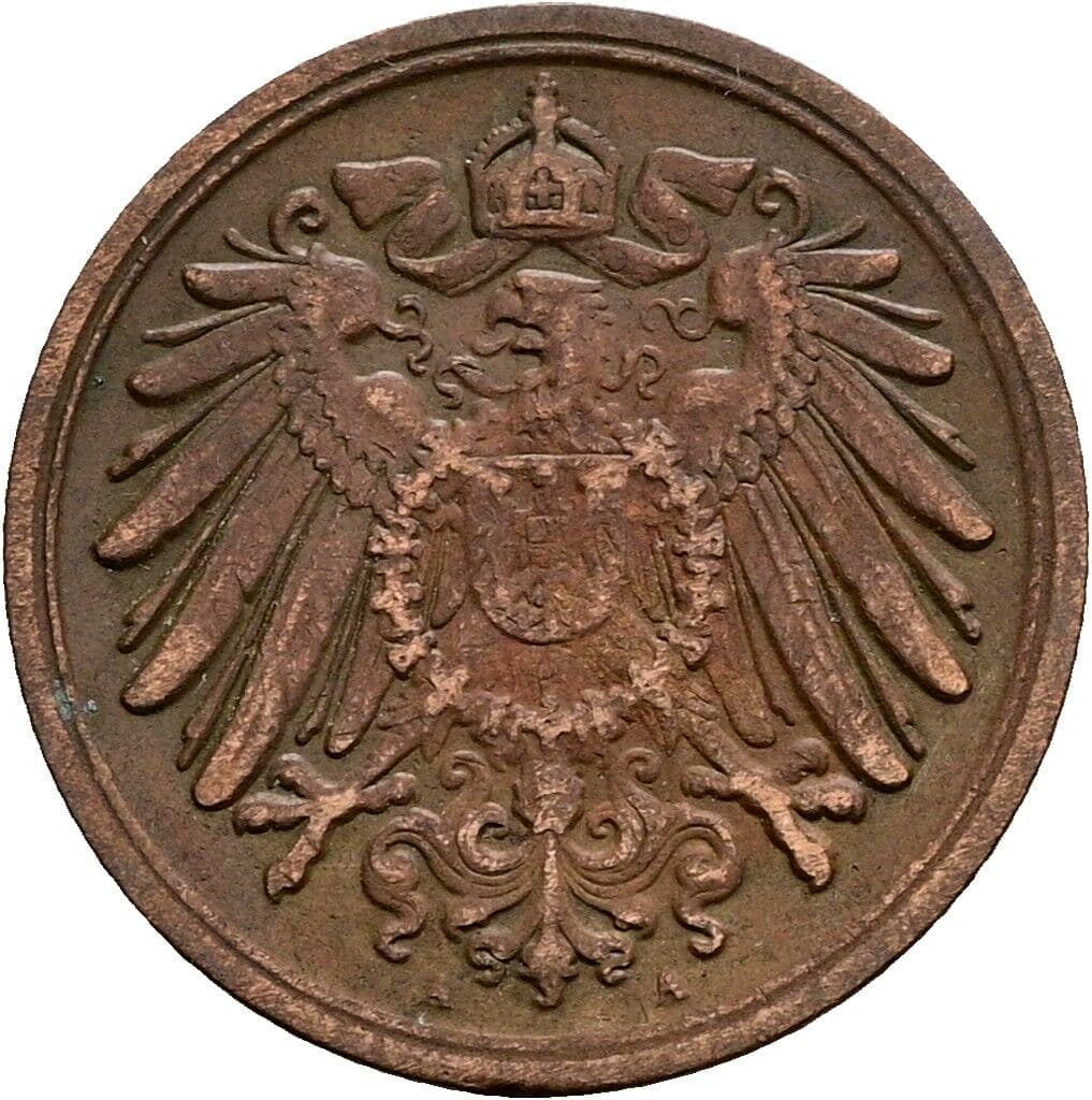 1 Pfennig 1913 A – Rückseite