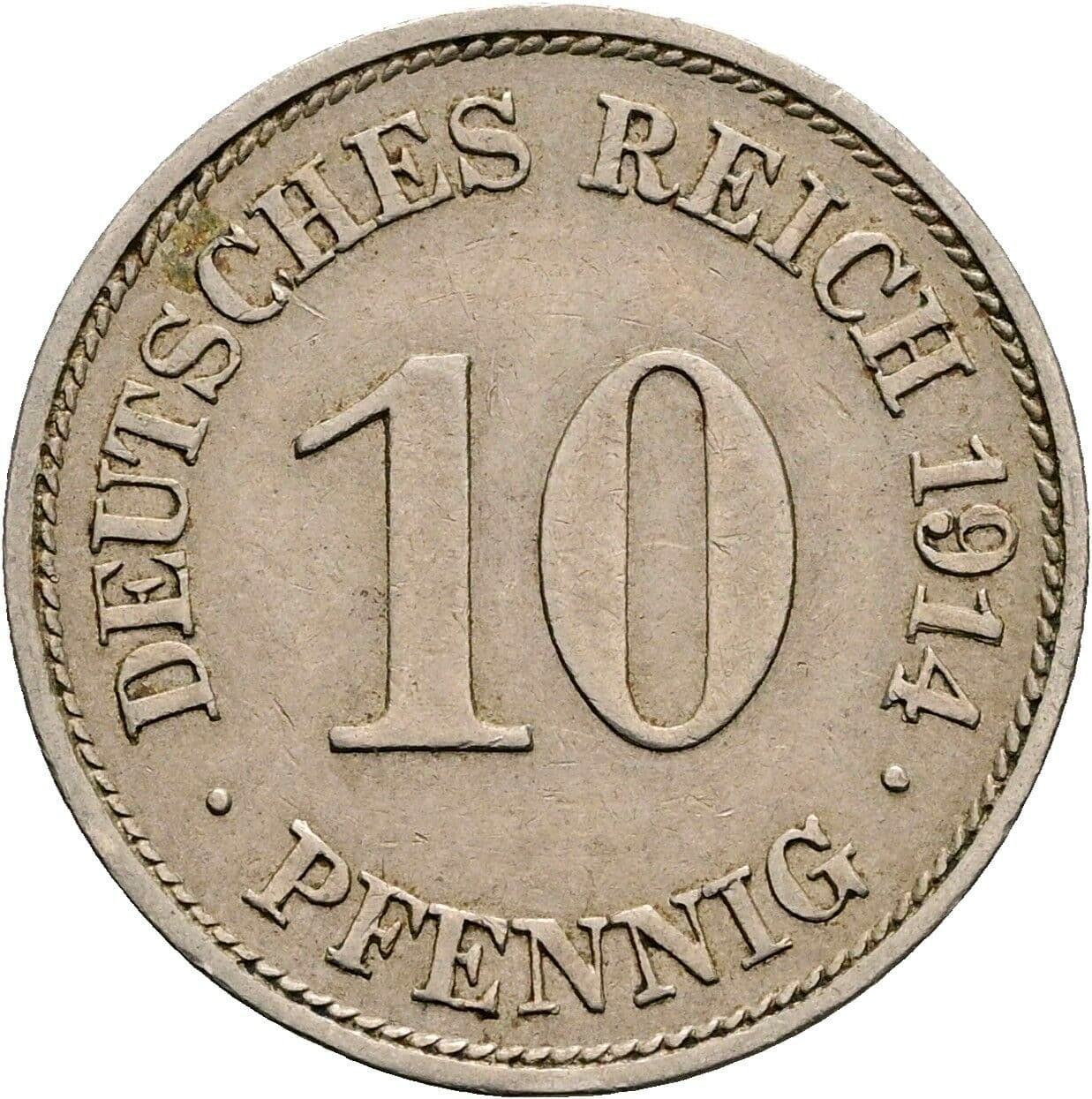 10 Pfennig 1914 E – Vorderseite